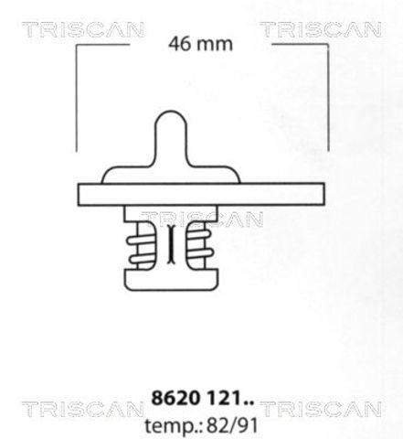 Кришка корпусу термостата 862012182 TRISCAN