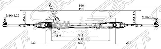 рейка рульова ST48001JD90B рейка рульова ST48001JD90B
