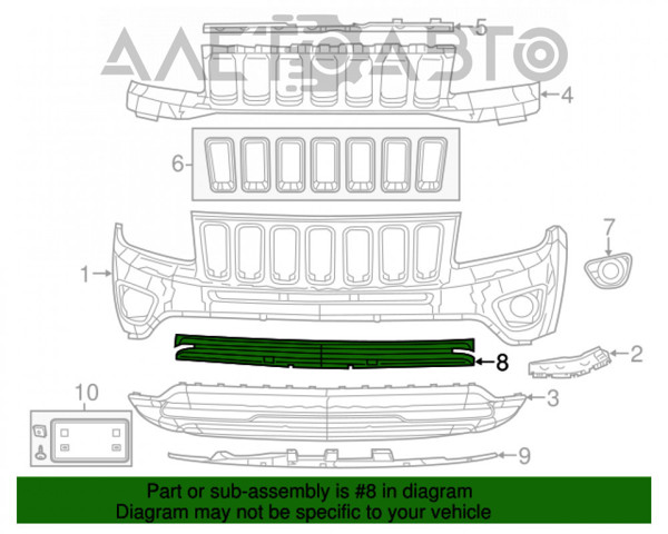 Энергопоглотитель переднего бампера FPS FP3806945 цена, от 26.25 USD