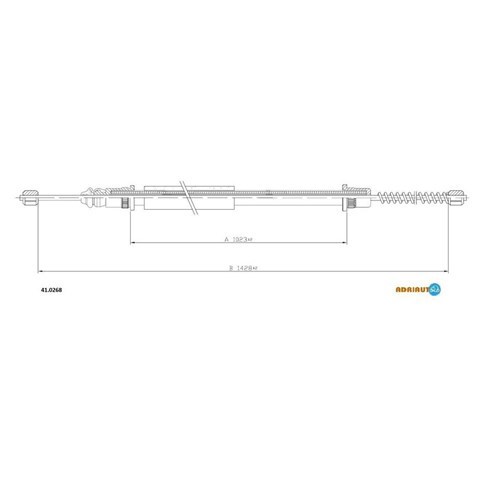 Трос ручного гальма задній, правий 410268 ADRIAUTO
