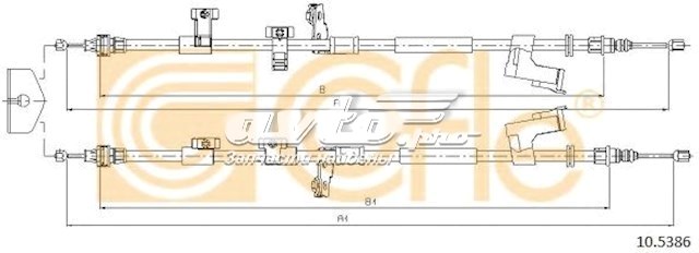 Задний трос ручника 105386 Cofle