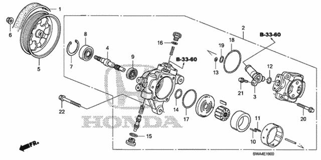 Сальник насоса ГПК 91349PNC003 HONDA