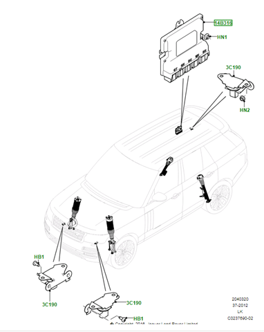 Блок управления пневмоподвеской LR061457 Land Rover