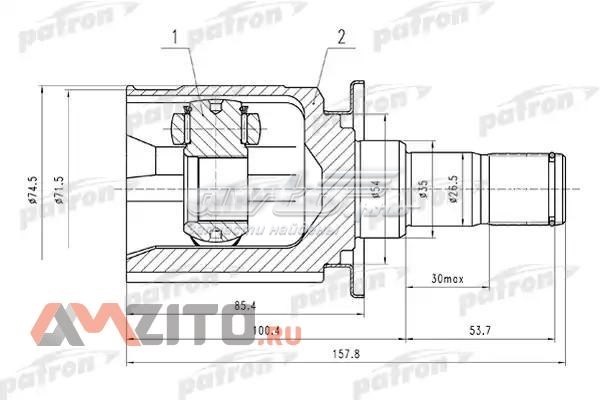 ШРУС внутренний задний PATRON PCV1526