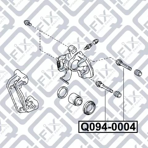 Направляющая суппорта заднего Q-fix Q0940004 цена, от 4.72 USD