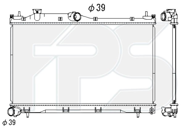 FP 67 A876-KY Koyorad radiador de esfriamento de motor