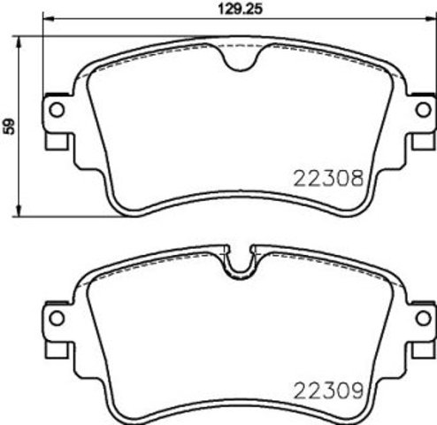 8DB355024-791 HELLA sapatas do freio traseiras de disco