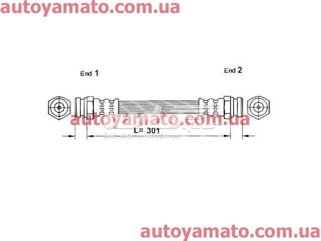 FT3303 K&K Гибкая тормозная трубка задняя