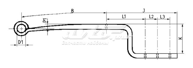 Рессора задняя F179Z222ZA75 Weweler