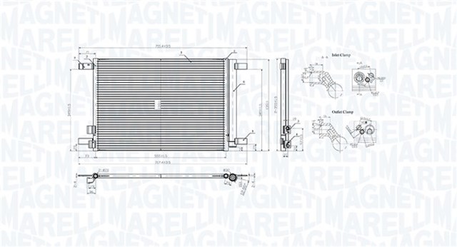 Радиатор кондиционера MAGNETI MARELLI BC964