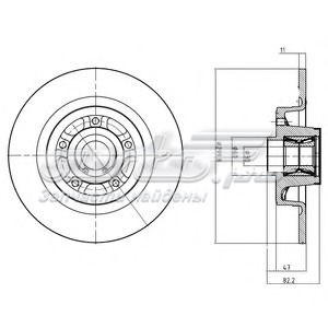 BG9023RS Delphi disco do freio traseiro