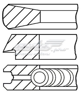 Купить 0810820000 Goetze Комплект поршневых колец на 1 цилиндр, стандарт