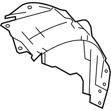 Подкрылок крыла переднего левый задний на Infiniti Q50 V37