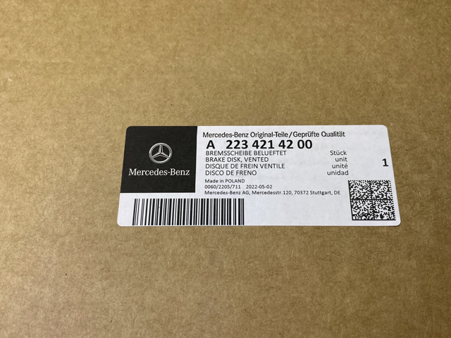 Передний тормозной диск Mercedes 2234214200