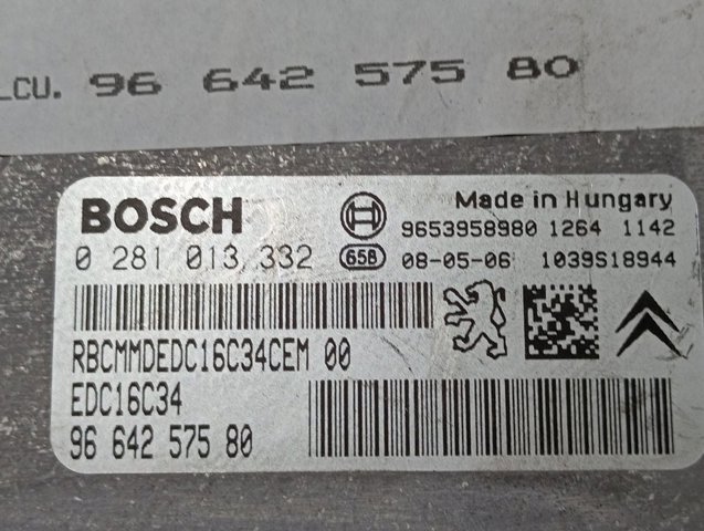 0281013332 Peugeot/Citroen Мозги двигателя