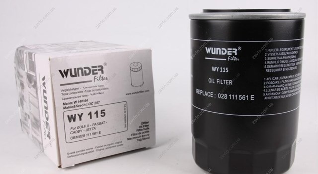 WY115 Wunder Масляный фильтр двигателя