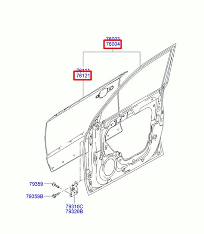  761212E010 Hyundai/Kia