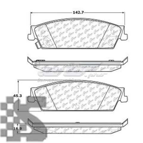 Задние дисковые колодки Centric Parts 10211940