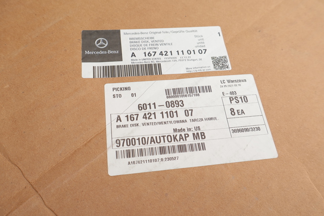 167421110107 Mercedes Диск тормозной передний