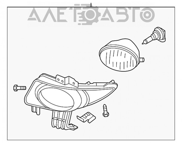 Фара противотуманная правая BN8P51680A Mazda