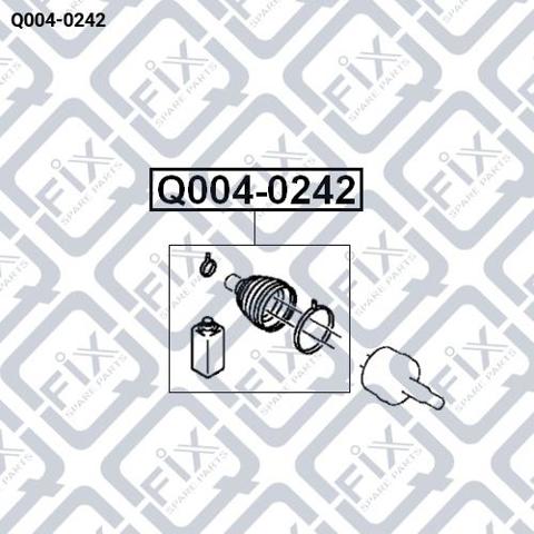 Купить Q0040242 Q-fix Пыльник шарнира угловых скоростей наружный правый