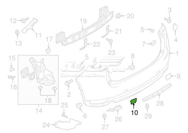 KB8A50EL1BB Mazda Заглушка бампера буксировочного крюка задняя