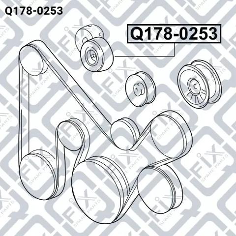 Роликовий модуль натяжителя ремня Q-fix Q1780253 цена, от 34.28 USD