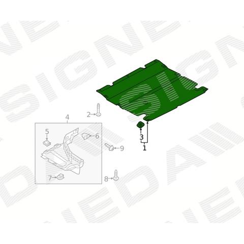PAD98118A Signeda Защита картера двигателя