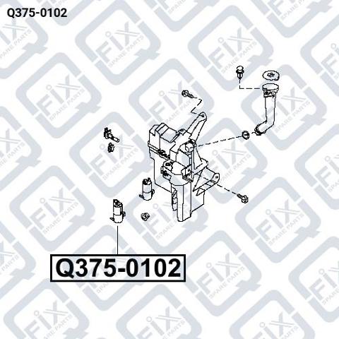 Насос-мотор омывателя фар Q-fix Q3750102 цена, от 13.76 USD