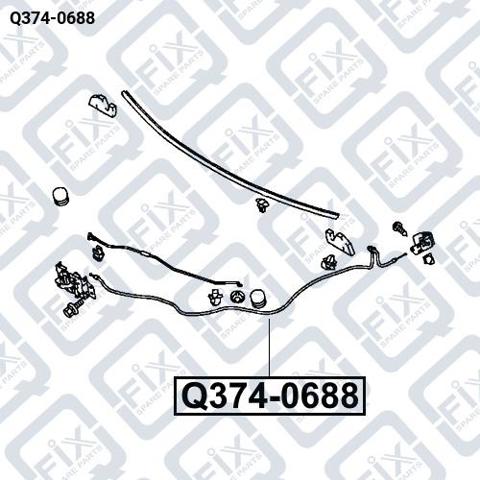 Трос замка капота Q-fix Q3740688