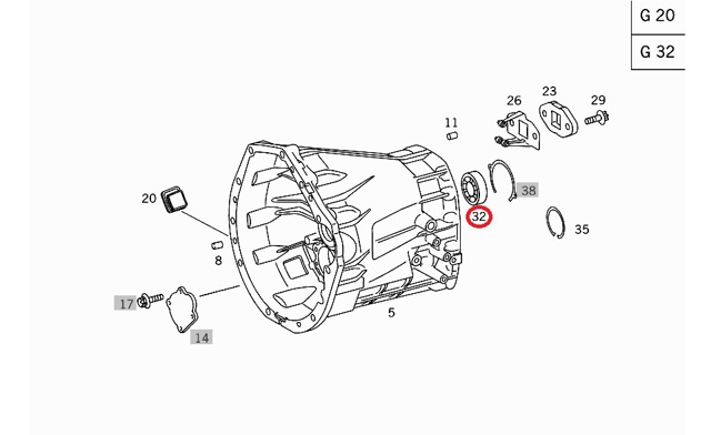  Подшипник вторичного вала КПП Mercedes E 