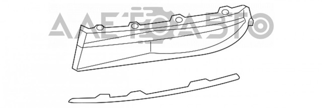 Решетка переднего бампера, левая FPS FP7444913 цена, от 21.27 USD