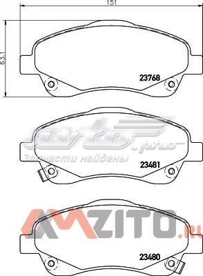 Передние тормозные колодки NP1048 Nisshinbo