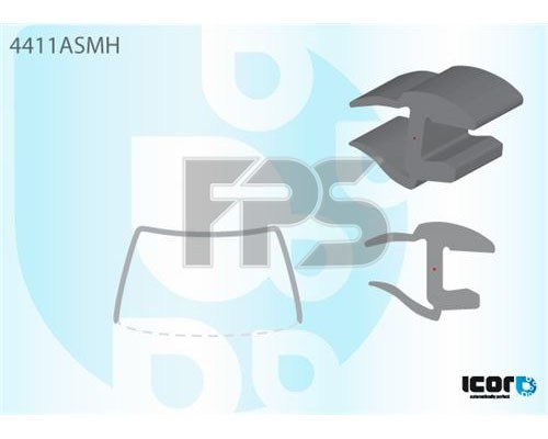 Moldura de pára-brisas para KIA Rio  