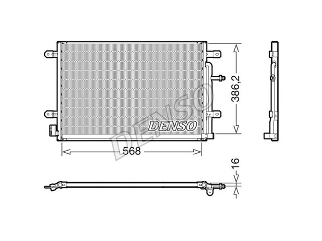 Радіатор кондиціонера DCN02038 DENSO