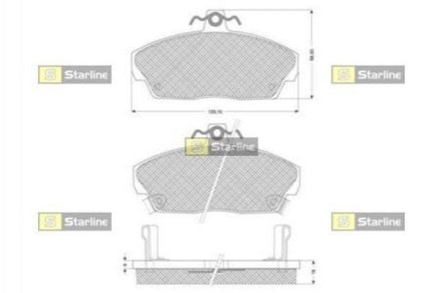 Колодки Starline BDS124 цена, от 16.91 USD