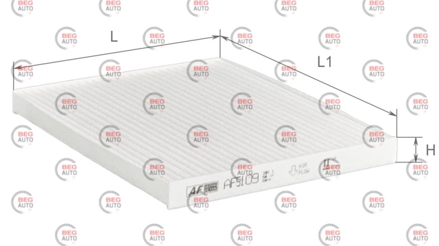 Купить AF5109 Alpha Filter Фильтр салона угольный