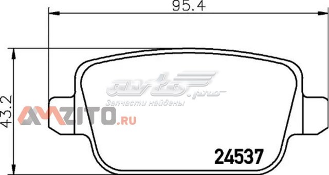 Задние тормозные колодки 8DB355025351 HELLA