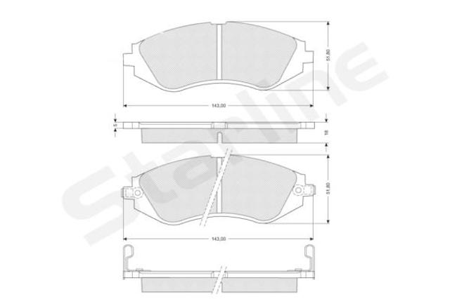 BDS188 Starline Колодки передние