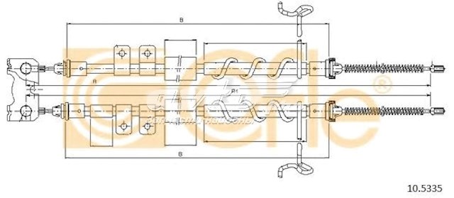 Задний трос ручника 105335 Cofle