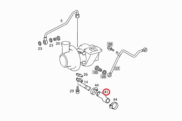 Tubo (mangueira) de derivação de óleo de turbina para MERCEDES BENZ TRUCK TRUCK ATEGO 
