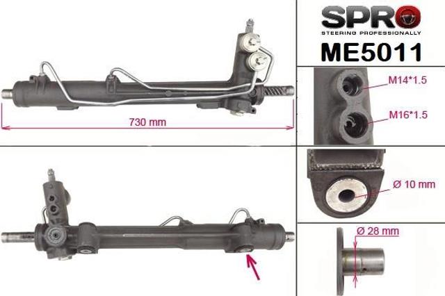 Реечный рулевой механизм MSG Rebuilding ME211R цена, от 399.62 USD
