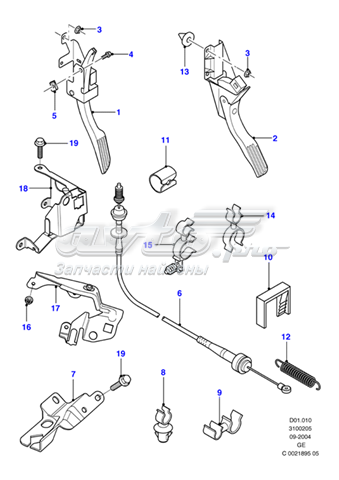 Педаль газа 1232402 Ford