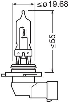 Лампочка галогенна 9005CBNHCB OSRAM