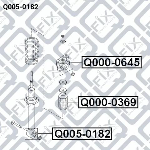 Сайлентблок амортизатора заднього Q0050182 Q-FIX