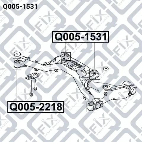 Сайлентблок задней балки Q0051531 Q-fix