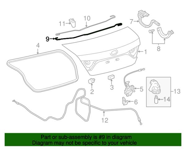 6453106370 Toyota Амортизатор крышки багажника
