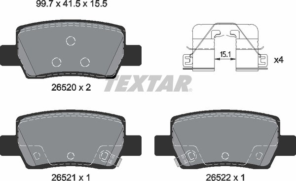 Задние тормозные колодки 58302AAA40 Hyundai/Kia