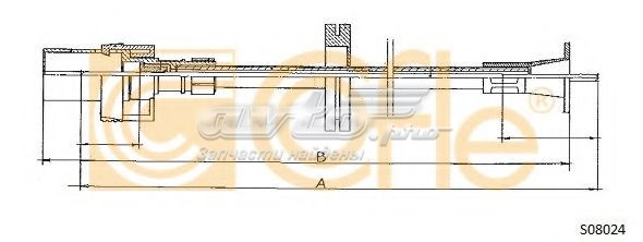 S08024 Cofle cabo de acionamento de velocímetro