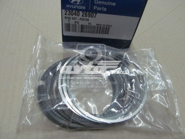 2304026907 Hyundai/Kia kit de anéis de pistão de motor, 2ª reparação ( + 0,50)